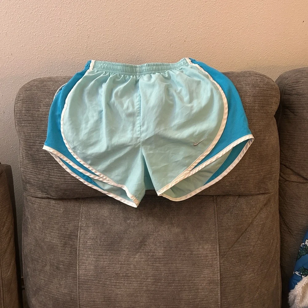 Nike 2 pair of Shorts, Dri-fit, teal, small and light blue, Xsmall - Picture 7 of 12
